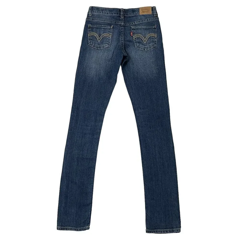 Levi's Youth Girls 711 Skinny Blue Jeans Size 12 Slim